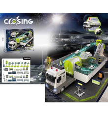 Трек JD 605 D (12/2) звуки, підсвічування, інерційний механізм, гумові шини, 6 машинок, в коробці