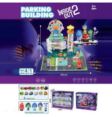 Трек 2023-33 (12) 3 рівні, 4 машинки, 2 герої, підсвічування, мелодія, автоматичний підіймач, в коробці