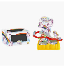 Трек 0912-7 (96/2) “Єдинороги”, підіймач на батарейках, музика, підсвітка, 3 фігурки, автоматичний підіймач, в коробці