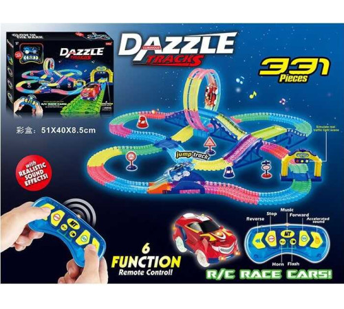Автотрек на радіокеруванні 158 (16/2) 331 ел., довжина 656 см., 1 машинка на радіокеруванні, світло, звук, в коробці – в наличии! Купите сейчас у KAZKOVA
