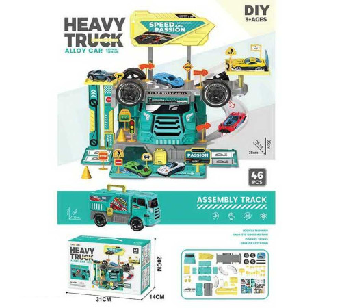 Трек 6665 (36/2) 46 елементів, складається у вантажівку, металопластикова машинка, механічний ліфт, наліпки, в коробці – в наличии! Купите сейчас у KAZKOVA Трек 6665 (36/2) 46 елементів, складається у вантажівку, металопластикова машинка, механічний ліфт, наліпки, в коробці – в наличии! Купите сейчас у KAZKOVA