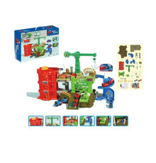 Трек ZX 662 A (16) “Вантажна станція”, механічний підйомник, кран, 4 машинки, в коробці