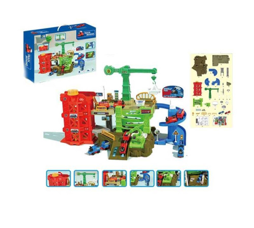 Трек ZX 662 A (16) “Вантажна станція”, механічний підйомник, кран, 4 машинки, в коробці – в наличии! Купите сейчас у KAZKOVA Трек ZX 662 A (16) “Вантажна станція”, механічний підйомник, кран, 4 машинки, в коробці – в наличии! Купите сейчас у KAZKOVA