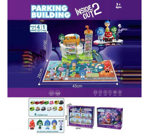 Трек 2023-34 (12) 3 рівні, 4 машинка, 2 герої, підсвічування, мелодія, автоматичний підіймач, в коробці – в наличии! Купите сейчас у KAZKOVA