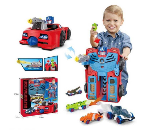 Гараж 17822 (60/2) 4 машинки, велика машина-трасформер, стріляє снарядами, в коробці – в наличии! Купите сейчас у KAZKOVA