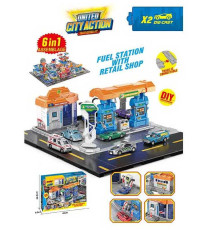 Заправна станція SK 6605 (18) 2 машинки, рухливі елементи, наліпки, в коробці