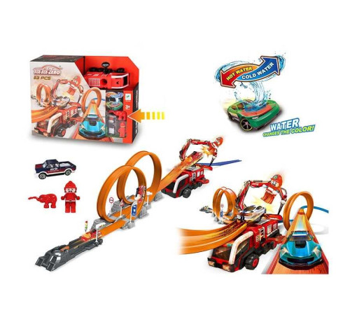 Трек 660 A 98 (24/2) металопластикова машинка, фігурка героя, наліпки, запускач, перешкоди для трюків, в коробці – в наличии! Купите сейчас у KAZKOVA