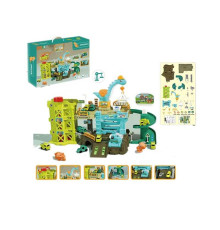 Трек ZX 663 A (16) “Будівельний майданчик”, механічний підйомник, кран, 4 машинки, 2 ігрові фігурки, в коробці