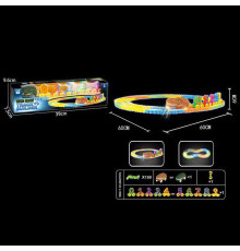 Трек 777-140 (60/2) підсвітка, автоматичний принцип роботи, машинка на батарейках, довжина 60 см, в коробці
