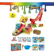 Автомийка SK 774 X (24) трек, 2 металопластикові машинки, змінюють колір, рухливі елементи, піпетка для водички, в коробці