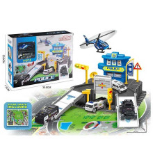 Парковка 660 S-05 (48/2) "Поліція", 21 елемент, ігрове поле, машинка, гелікоптер, у коробці