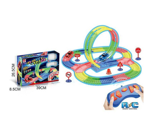 Трек на радіокеруванні 7281 (24/2) 144 деталі, підсвічування машинки, пульт керування, дорожні знаки, в коробці – в наличии! Купите сейчас у KAZKOVA Трек на радіокеруванні 7281 (24/2) 144 деталі, підсвічування машинки, пульт керування, дорожні знаки, в коробці – в наличии! Купите сейчас у KAZKOVA