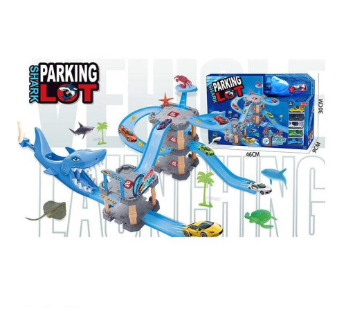 Трек 8864 (24/2) 3 рівні, 6 металопластикових машинок, механічний запускач, фігурки тварин, в коробці – в наличии! Купите сейчас у KAZKOVA