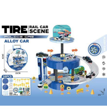 Трек 6684 (80/2) 38 елементів, парковка, 1 машинка, дорожні знаки, у боксі
