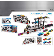 Парковка K 180 A16 (48/2) трейлер, 4 металопластикові машинки, механічний запускач, в коробці