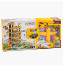 Трек 660 А-302 (10/2) 5 поверхів, 2 машинки, 1 машинка змінює колір, літак, автоматичний підіймач, світло, звук, аксесуари, в коробці