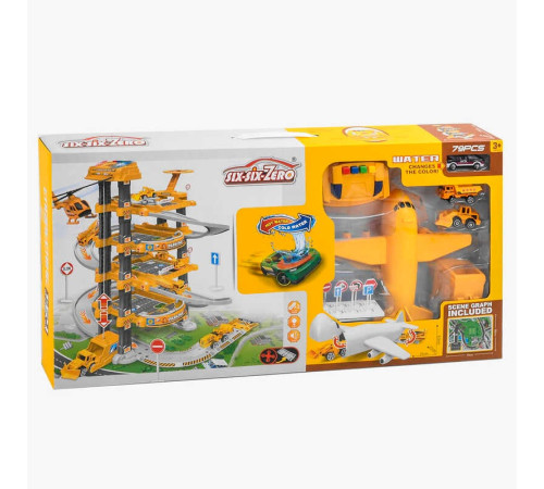 Трек 660 А-302 (10/2) 5 поверхів, 2 машинки, 1 машинка змінює колір, літак, автоматичний підіймач, світло, звук, аксесуари, в коробці – в наличии! Купите сейчас у KAZKOVA