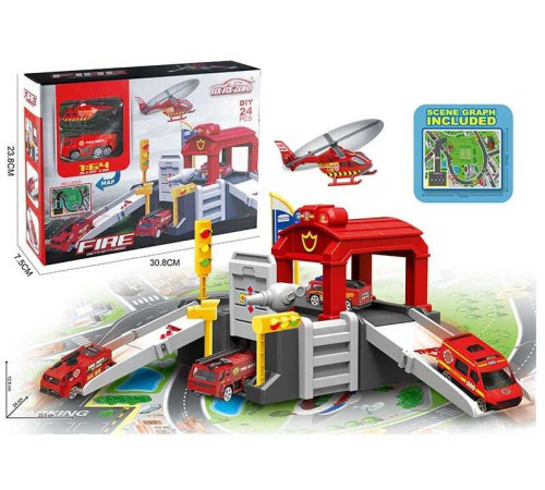 Парковка 660 S-06 (48/2) "Гараж пожежної техніки", 24 елементи, у коробці – в наличии! Купите сейчас у KAZKOVA