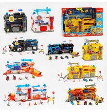 Гараж SK 599 GB /HB/JB (12) звук, підсвічування, трансформується у валізу, в коробці