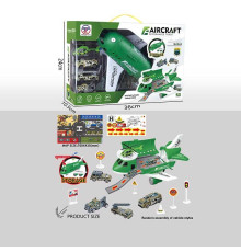 Літак-парковка 8828 A (36) ЗЕЛЕНИЙ, музичний чип, мелодії, наліпки, в коробці