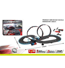 Автотрек JJ 205-1 (8) 2 машинки, 2 джойстика на батарейках, розмір треку 110х70 см, масштаб 1:43, в коробці