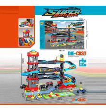 Трек MH 164 A (6) 64 елементи, металопластикові машинки, звуки, підсвічування, механічний підіймач, в коробці