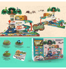 Трек XZ 1068 (10) 2 варіанти збору, автоматичний підйомник, 2 режими: беззвучний та з мелодією, 6 машинок, в коробці