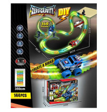 Трек GD 281 A (24) акумулятор 3.7 V, USB кабель, автоматичний принцип роботи, 2 корпуси машинки, 144 елементи, підсвічування, в коробці