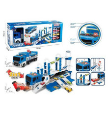 Трек 660 S-17 (12/2) ”Поліція”, розмір: 50х38х31 см, вантажівка, інерція, підсвічування, звуки, 8 моделей машин, довжина: 4 см, наліпки, в коробці