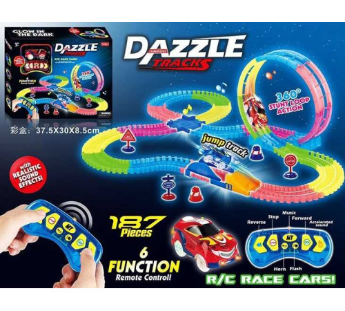 Автотрек на радіокеруванні 130 (24/2) світло, звук, 187 ел., довжина трека 425 см, в коробці – в наличии! Купите сейчас у KAZKOVA