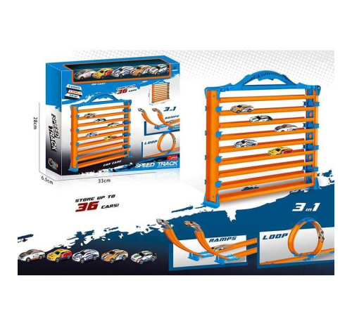 Трек 990 (36) 3в1, трампліни, трюкові петлі, 5 металопластикових машинок, в коробці – в наличии! Купите сейчас у KAZKOVA