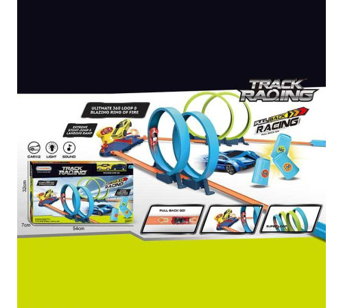Трек JJ 171 (18) 2 машинки, інерція, 3 перешкоди, трюкові петлі, в коробці – в наличии! Купите сейчас у KAZKOVA