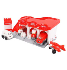 гр Паркінг 8454 (3) "Technok Toys", 2 машинки, літак, фігурки, будівельні елементи, в коробці