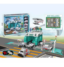 Парковка 660 S-108 (30/2) 37 елементів, карта з розміткою 7858 см, транспорт, світлофор і дорожні знаки, в коробці