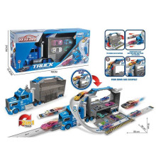 Трейлер 660 S-43 (24/2) “Поліція”, 4 металопластикові машинки, запускач, дорожні знаки, в коробці