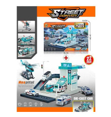 Трек MH 175 (48/2) 22 елементи, наліпки, машинка, вертоліт, в коробці