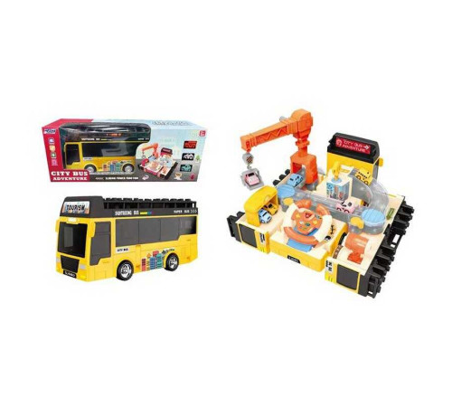 Трейлер із треком SJ 680 B-1 Штрих = 40311 (12) 3 машинки, звуки, мелодії, підсвічування, кермо, механічний підіймальний кран, коробці – в наличии! Купите сейчас у KAZKOVA