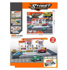 Парковка MH 171 (48/2) 24 елементи, наліпки, машинка, в коробці