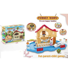 Трек з будиночком 3020 (24) 1 фігурка, декорації, 1 потяг, на батарейках, наліпки, в коробці