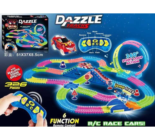 Автотрек на радіокеруванні 134 (12/2) світло, звук, 326 ел., довжина трека 655 см, в коробці – в наличии! Купите сейчас у KAZKOVA