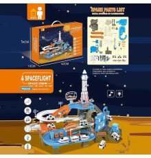 Трек ZX 006 A (12) "Космічна станція", трек, світло, мелодія, ОЗВУЧУВАННЯ АНГЛІЙСЬКОЮ, ракета, механічний ліфт, автоматичний підіймач, в коробці