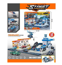 Трек MH 181 (24/2) 54 елементи, наліпки, 2 машинки, в коробці