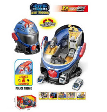 Трек SK 639 JA (12) звуки, підсвічування, 2 машинки, механічний підіймач, рухливі елементи, в коробці