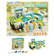 Трек T 917 A (16) пісні англійською, звуки транспорту, кермо, автомат./механіч. підйомник, 4 машинки, в коробці