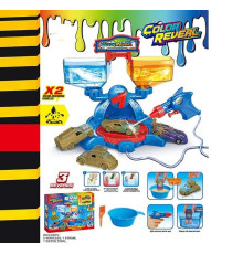 Автомийка SK 772 S (36) 2 металопластикові машинки, змінюють колір, рухливі елементи, водяний пістолет, піпетка для водички, в коробці