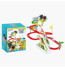 Трек 1112-6 (120/2) автоматичний підіймач, звуки, мелодія, підсвічування, 3 машинки, в коробці