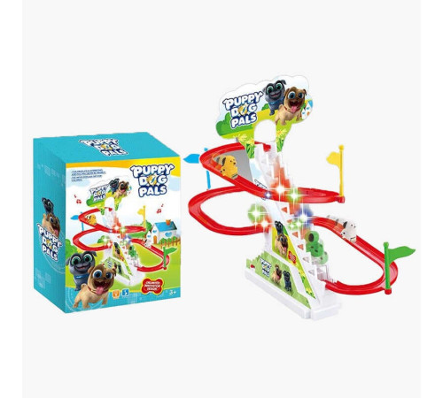 Трек 1112-6 (120/2) автоматичний підіймач, звуки, мелодія, підсвічування, 3 машинки, в коробці – в наличии! Купите сейчас у KAZKOVA