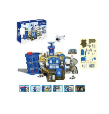 Трек ZX 065 A (16) “Поліцейський відділок”, звук, підсвічування, 3 машинки, механічний підйомник, в коробці