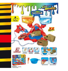 Автомийка SK 772 X (36) 2 металопластикові машинки, змінюють колір, рухливі елементи, водяний пістолет, піпетка для водички, в коробці