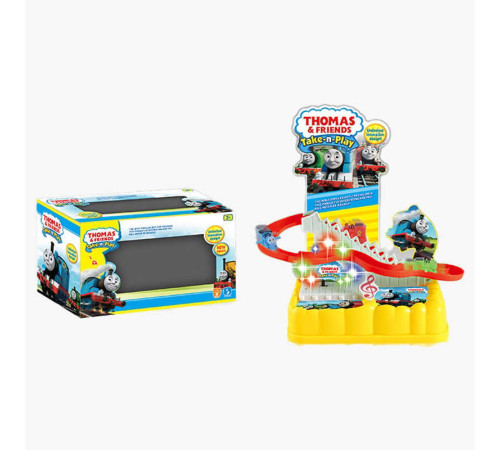 Трек 0912-5 (96/2) “Паровозик”, підіймач на батарейках, музика, підсвітка, 3 фігурки, автоматичний підіймач, в коробці – в наличии! Купите сейчас у KAZKOVA